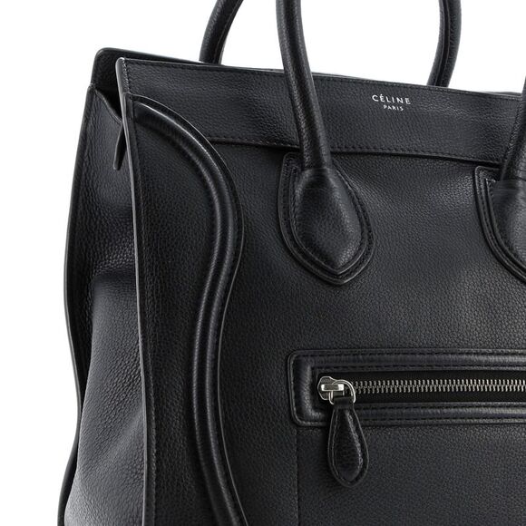 Celine Luggage Bag Grainy Leather Mini Black - Picture 6 of 7